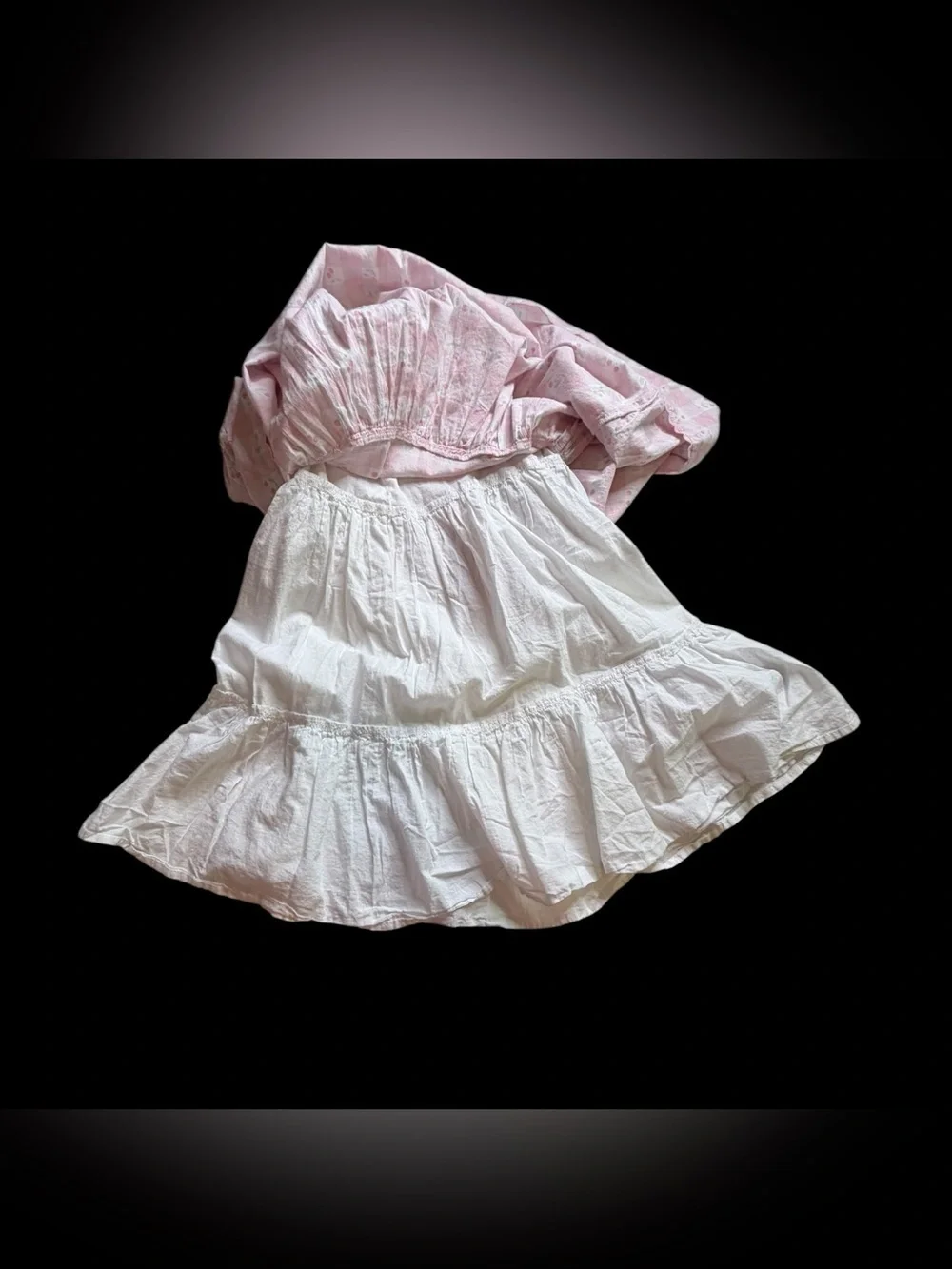 Catherine Malandrino Kids Pink Gingham Cherry Sundress Ruffle Size 8